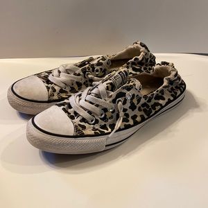 Womens cheetah converse size 11